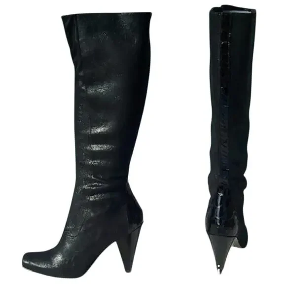 Donald Pliner Couture Black Suede Leather Boot Shoe Water Resistant New NWT $495